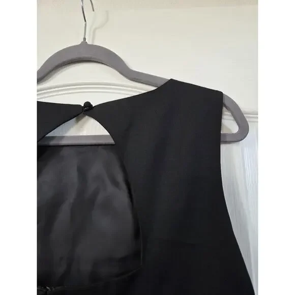 Brooks Brothers Loro Piana Italy Black Wool Sleeveless Classic Dress, Size 10 - Picture 12 of 15